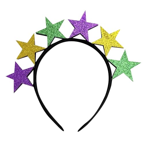SRZYMJ Haarreif Sterne Sterne Haarschmuck Stern Stirnband Haarreif Sternchen Erwachsene Haarreif Prinzessin Crown Haar Accessoire Haarreif Gold Beleuchtet Für Party Festival Urlaub Geburtstag Part von SRZYMJ