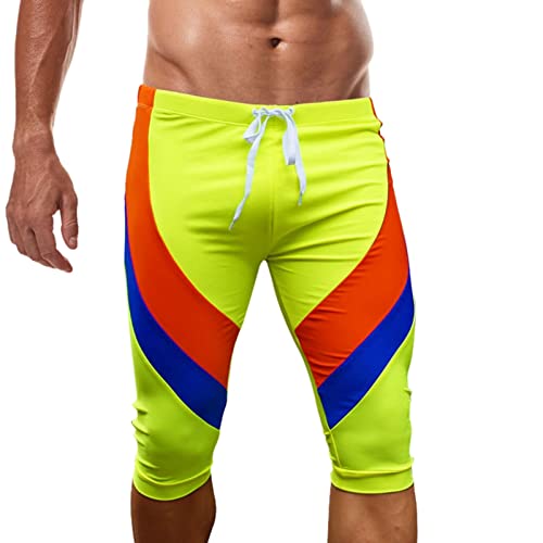 SRZYMJ Herren-Badehose Kurz Herren Badehose Kurz Schwarz Badehosen Für Herren Lang Schwarz Gelb Hemd Mit Shorts Herren Radhose Herren Gepolstert Träger von SRZYMJ