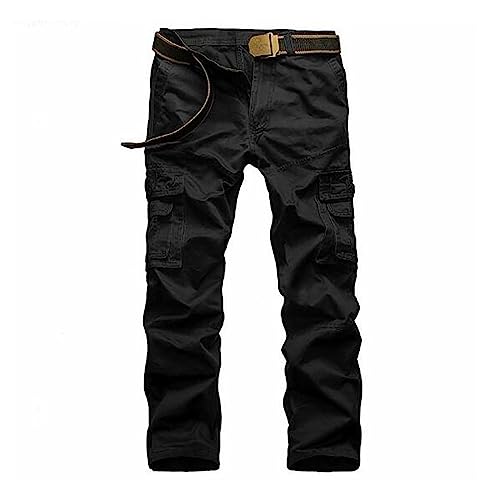 SRZYMJ Herren Baggy Jeans Jeans Herren Regular Fit Men Jeans Jeanshose Herren Stretch Loose Fit Schlaghose Jeans Jogginghose 4XL Cargo Hose Chino Hose Lang Freizeithose Outdoor Hosen Schwarz 34 von SRZYMJ