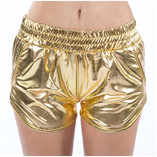 SRZYMJ Herren Boxershorts in klassischen Farben 100% Baumwolle ohne Seitennaht Seamless Größe M - 4XL und Übergröße Herren Sporthose Kurz Mit Innenslip Herren Cargohose Kurz Mit Gürtel Gold M von SRZYMJ