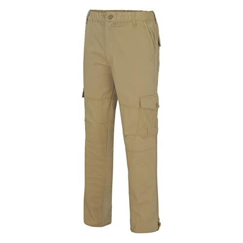 SRZYMJ Herren Cargo Hose Baumwolle Outdoor Hose mit 8 Taschen Männer Stretch Arbeitshosen Combat Tactical Hose Ranger Hose für Jagd Wandern Khaki 3XL Trekkinghose Herren Zip Off 3/4 Jogginghose von SRZYMJ