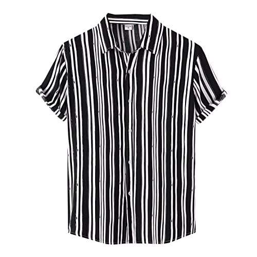 SRZYMJ Herren Hemd Unifarben Stretch Langarm Männer Hemden Regular Fit Herrenhemden Freizeithemden Bügelleichtes Businesshemd Anzug Hemd Strand Hemd Herren Herren Shirt V Ausschnitt Schwarz 3XL von SRZYMJ