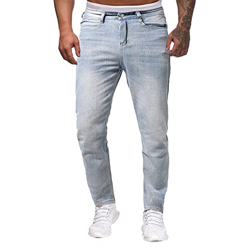 SRZYMJ Herren Hose Stretch Baggy Jeans Herren Schwarz Jeans Männer Jeanshose Herren Stretch Hose Stretch Jeans Baggy Jogginghose Y2K Cargohose Chino Hose Relaxed Fit Freizeit26 Outdoor Hosen Blau XL von SRZYMJ