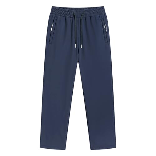 SRZYMJ Herren Jogginghose, klassischer Schnitt, Sweatpants für Männer erhältlich in über 20 Farben, Größen XS - 5XL Jogginghose Herren Winter Cordhose Herren Stretch Kurz Wanderhose Dunkelblau XL von SRZYMJ