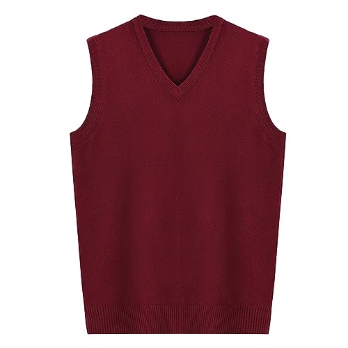 SRZYMJ Herren Pullunder V-Ausschnitt Kariert Slim Fit Strickweste Winter Warm Business Pullover Herren Schwarz Wollweste Business Ärmellose Strickpullover Freizeit Pullover Weste Rot Strickwesten L SRZYMJ Herren Pullunder V-Ausschnitt Kariert Slim Fit Strickweste Winter Warm Business Pullover Herren Schwarz Wollweste Business Ärmellose Strickpullover Freizeit Pullover Weste Rot Strickwesten L von SRZYMJ