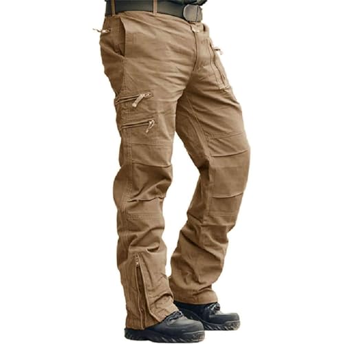 SRZYMJ Herren Wanderhose Outdoorhose Wasserdicht Softshellhose Sommer Atmungsaktiv Schnell Trockend Leicht Trekkinghose Braun 33 Wander Shorts Herren Herren Chino Hose Kurz Herren Hose Cargo Hosen von SRZYMJ