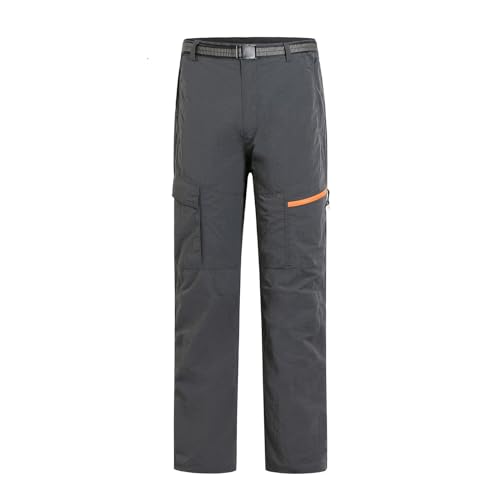 SRZYMJ Herren Wanderhose Wasserdicht Softshellhose Outdoorhose Winddicht Warm Gefüttert Skihose Snowboardhose Winter Trekkinghose Grey 3XL Wanderhose Cargohose Herren Kurz 3/4 Badehose Herren Kurz von SRZYMJ