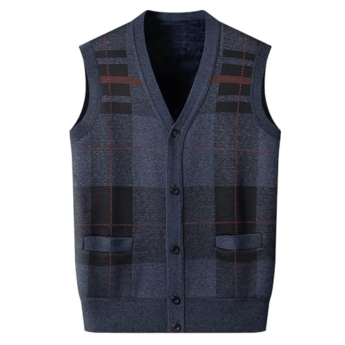 SRZYMJ Herren Weste Stricken V-Ausschnitt Ärmellos Pullunder Freizeit Business Comfort Fit Knopfleiste Cardigan Strickweste Weste Jacken Marine Oktoberfest Weste Herren Ärmellose Strickweste XXL SRZYMJ Herren Weste Stricken V-Ausschnitt Ärmellos Pullunder Freizeit Business Comfort Fit Knopfleiste Cardigan Strickweste Weste Jacken Marine Oktoberfest Weste Herren Ärmellose Strickweste XXL von SRZYMJ