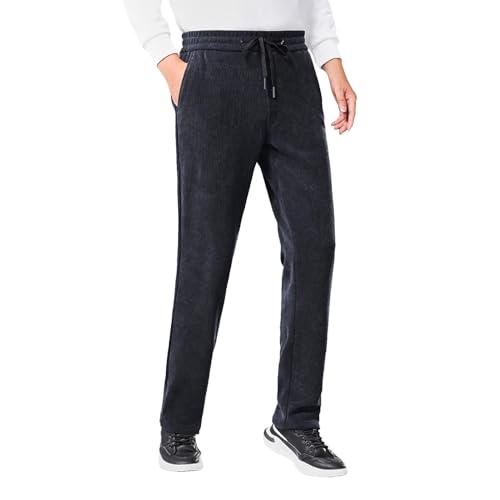 SRZYMJ Herren Winter Fleece Skihose mit Reißverschlusstaschen Warme Sweatpants Sonnenschutzhose Motorradhose Herren Winter Cordhose Herren Weiß Winter Wanderhose Herren Snowboardhose Blau XXL von SRZYMJ