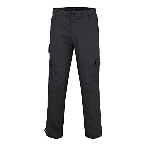 SRZYMJ Hose Herren Stretch Mit Gummiband XXXL Freizeithose Stretch Outdoorhose Sommer Jogginghose Mit Handytasche Sporthose Lang Cargohose Chino Hose Stoffhose Trainingshose Trekkinghose Schwarz 5XL von SRZYMJ
