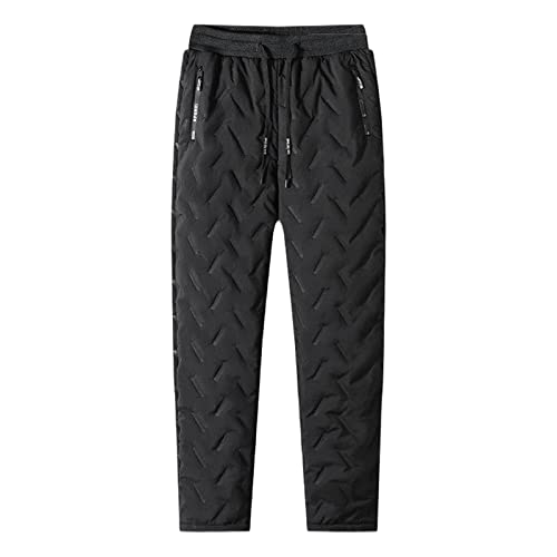 SRZYMJ Jogginghose Herren Baggy Jogginghose Winter Fleece Atmungsaktive Sporthose mit Reißverschlusstasche und Gummizug in der Taille Sportlich Laufhose Winterhose Herren Cordhosen Für Herren BK2 7XL von SRZYMJ