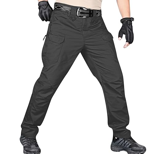 SRZYMJ Jogginghose Herren Shorts Herren Baumwolle Jeanshose Herren Stretch Mit Gummizug Stretch Hose Herren Jogginghose Jeanshosen Männer Schwarz Wandernhose Herren Stretch Kurz 3XL von SRZYMJ