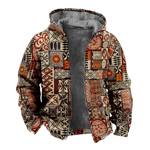 SRZYMJ Kaffee Winterjacke Herren Daunenjacke Warm Jacke Leichte Steppjacke Winter Jacken Bequeme Kapuzenjacke Casual Puffer Jacket Basic Übergangsjacke Outdoor Softshelljacke Mantel von SRZYMJ