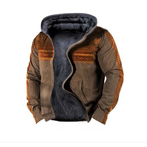 SRZYMJ Kaffee Winterjacke Herren Daunenjacke Warm Jacke Leichte Steppjacke Winter Jacken Bequeme Kapuzenjacke Casual Puffer Jacket Basic Übergangsjacke Outdoor Softshelljacke Mantel von SRZYMJ