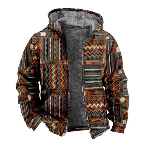 SRZYMJ Kaffee Winterjacke Herren Übergangsjacke Leichte Steppjacke mit Kapuze Einfarbig Daunenjacke mit Taschen Warm herbstjacke Freizeit Wanderjacke Wintermantel Winter jacken Mantel von SRZYMJ