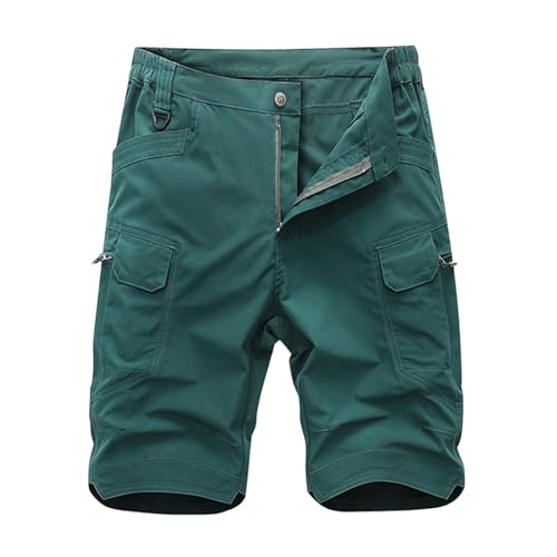 SRZYMJ Kurze Arbeitshose Stretch Übergröße Boxershorts+Herren Leinenhose 3/4 Weit Trainingshose Arbeitshose Jeans Laufhose Lang Rockhose Grün Schnittschutzhose Klasse 3 3XL von SRZYMJ