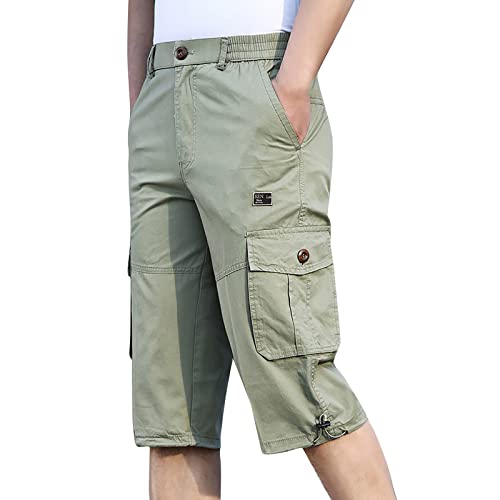 SRZYMJ Kurze Chino Hose Herren Weiß Shorts Herren Unterwäsche Bambus Arbeitshose Kurz Stretch Kompressionshose Stoffhose Schwarz Arbeitshosen Kurz Männer Badehose 5XL Grün Jeans Cargo Shorts 6XL von SRZYMJ
