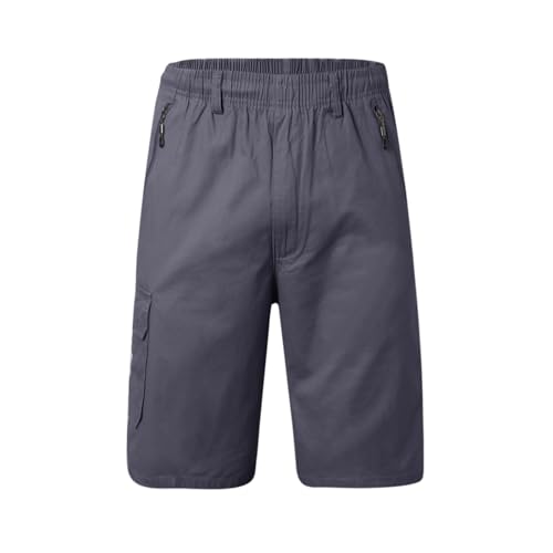 SRZYMJ Kurze Herrenhose Größe 70 Sport Shorts Hose Weiß Baumwolle Herren Badehose Kurz Einfarbig Loose Fit Standhosen Herren Cargohose Herren Lederhose Tracht Grey Unterhosen Schnelltrocknend 4XL von SRZYMJ