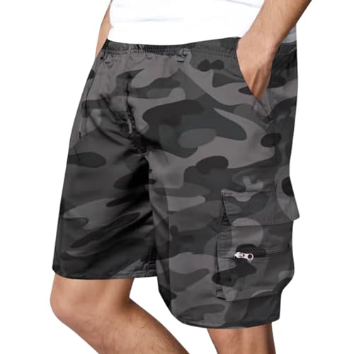 SRZYMJ Kurze Hosen Herren Baumwolle 5XL Shorts Herren Kurz Stretch Motorradhose Mit Protektoren Leder Leinenhose Lang Leichte Jogginghose Sport Short Wanderhose Kurz CE2 Hip Hop Hose 3XL von SRZYMJ