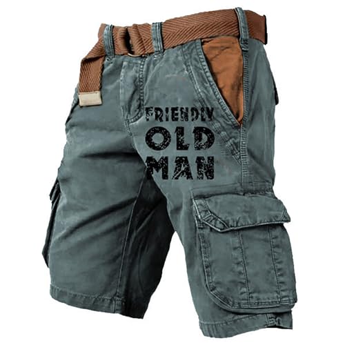 SRZYMJ Kurze Hosen Herren Cargo 3/4 Boxershorts Herren Lang Sporthose Kurz Mit Tasche Sport Shorts Sporthose Lang Jogginghose Baggy Schnittschutzhosen Grün Regenhose Wasserdicht Motorrad XL von SRZYMJ