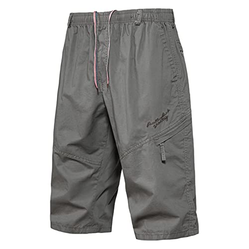 SRZYMJ Kurze Hosen Herren Übergrößen Sport Shorts Wanderhose Kurz Stretch 27 Dreiviertel Hose Wanderhose Sommer Jogginghose Kurz Thermohose Grün Schlafhose Kariert 4XL von SRZYMJ