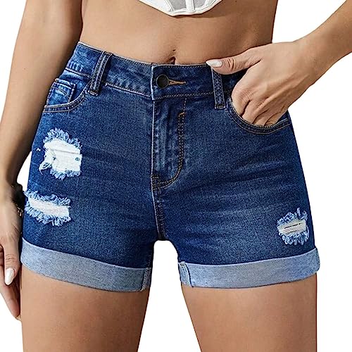 SRZYMJ Kurze Jeanshose Damen Damen Baumwolle Leinen Shorts Gummiband Hotpants Sommer Weite Kurze Hosen SRZYMJ Kurze Jeanshose Damen Damen Baumwolle Leinen Shorts Gummiband Hotpants Sommer Weite Kurze Hosen von SRZYMJ