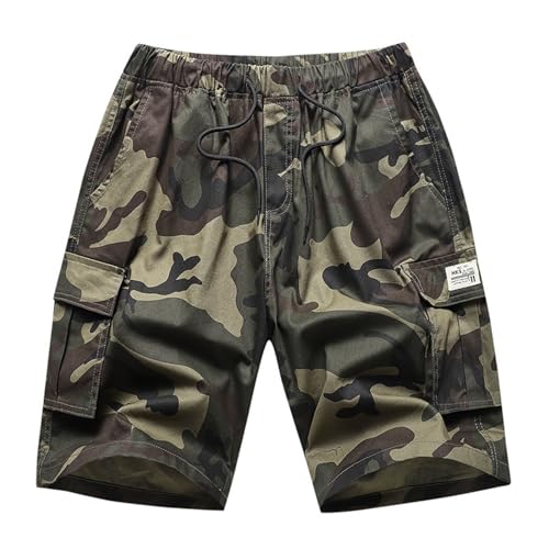 SRZYMJ Kurze Jogginghose Reissverschluss 4XL Chino Short Badehose Kurz Slip Cargo Shorts Hose Leinen Herrenhosen Kurz Sommer 3/4 Hose Cargo CE1 Fahrradhose Gepolstert Lang Winter 5XL von SRZYMJ