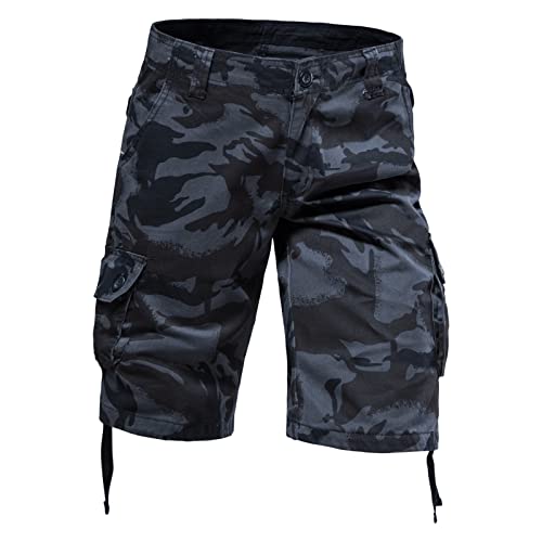 SRZYMJ Kurze Sporthose Herren Hike and Drive Shorts Kurze Hosen Herren Jeans Slim Fit Cargo Shorts Herren Slim Fit Kurze Freizeithose CE5 Chino Shorts Herren Schwarz Herren Cargo Shorts 36 von SRZYMJ