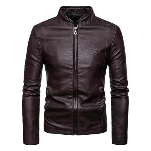 SRZYMJ Lederjacke Herren Kaffee Motorradjacke Leder Windbreaker Wasserdicht 5Xl T Shirt Mit Reißverschluss Fleecejacke Mit Kapuze Motorrad Jacke Sommer M Classic Hooded Sweat Jacket SRZYMJ Lederjacke Herren Kaffee Motorradjacke Leder Windbreaker Wasserdicht 5Xl T Shirt Mit Reißverschluss Fleecejacke Mit Kapuze Motorrad Jacke Sommer M Classic Hooded Sweat Jacket von SRZYMJ