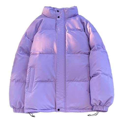 SRZYMJ Lila Winterjacke Herren Warm Übergangsmantel Wintermantel Parka Übergangsjacke Freizeitjacke Outdoorjacke Winter Funktionsjacke Dünn Softshelljacke Sweatjacke Steppjacke Fleecejacke Mantel von SRZYMJ