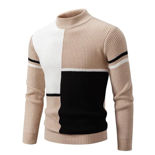 SRZYMJ Male Strickpullover Khaki Herren Half Zip Pullover ohne Kapuze Winter Pullover Herren Warm Herren für Solide Arbeit Pullover Oversize Winter Sport Arbeit Pullover Pullover Männer Blazer Hemd M von SRZYMJ