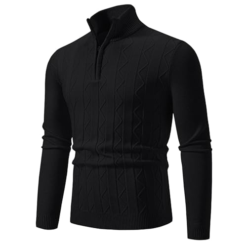 SRZYMJ Male Strickpullover Schwarz Rollkragenpullover Herren Strickpullover Dünn Sweaters Winterpullover Pulli Turtleneck Pullover Arbeitspullover Vintage Clothes Langärmliges Hemd Frottee Shirt L von SRZYMJ