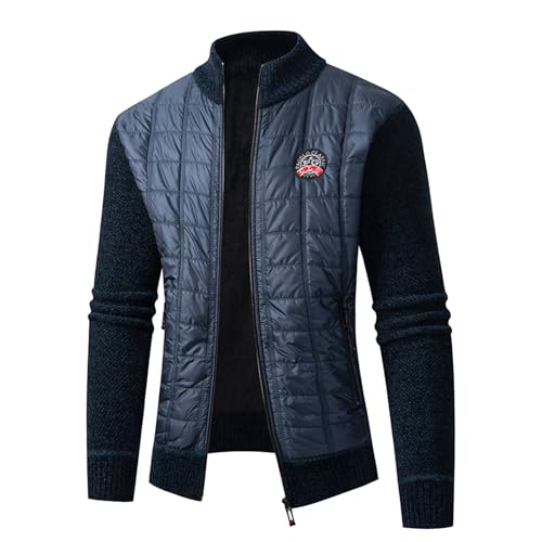 SRZYMJ Mantel Herren Lang Stehkragen Wintermantel Übergangsjacke Atmungsaktiv Outdoorjacke Jacke Leicht Softshelljacke Steppjacke Funktionsjacke Parka Winter Schwarz Sportjacke Freizeitjacke von SRZYMJ