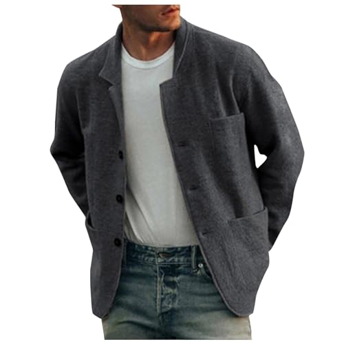 SRZYMJ Mantel Herren Leicht Elegant Jacke Lederjacke Übergangsjacke Sportlich Outdoorjacke Softshelljacke Steppweste Leicht Funktionsjacke Parka Winter Wintermantel Sportjacke Freizeitjacke von SRZYMJ