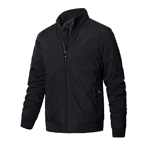SRZYMJ Mantel Herren Slim Fit Jacke Winterjacke Übergangsjacke Herbst Outdoorjacke Xxxl Softshelljacke Steppmantel Lang Funktionsjacke Parka Winter Wintermantel Mit Kapuze Sportjacke Freizeitjacke von SRZYMJ