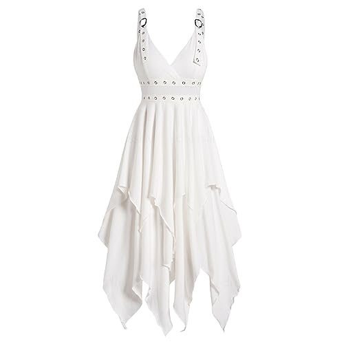 SRZYMJ Oktoberfest Damen Outfit XXL Dirndl Rot Damen Weihnachtskleid Dirndlkleid Xs Trachtenkleid Damen Ohne Schurze Dirndlbluse Schulterfrei Halloween Kostim Uniform Damen Dirndl Set Weiß XXL von SRZYMJ