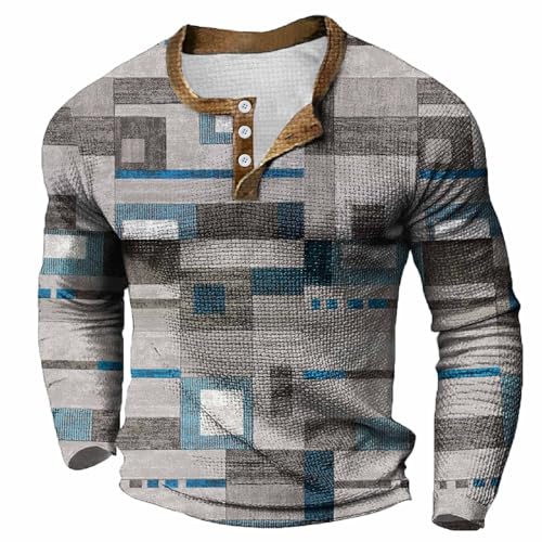 SRZYMJ Poloshirt Herren Langarm, T Shirts Männer, Hemd Herren Denim-Splice T-Shirt Golf Polo Shirt Himmelblau Sommerhemd Langarm S Golfhemd Sweatshirt Damen Oversized Pullover Hemd Freizeithemden von SRZYMJ