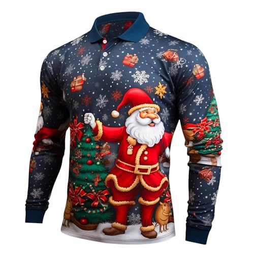 SRZYMJ Poloshirt Herren Langarm Getäfelt T Shirts Männer Hemd T-Shirt Slim Fit Sports Polo Langarm Herren Polo Herren Atmungsaktiv Lässiger Komfort Grün Sommerhemd Herren Langarm Slim Fit XL von SRZYMJ