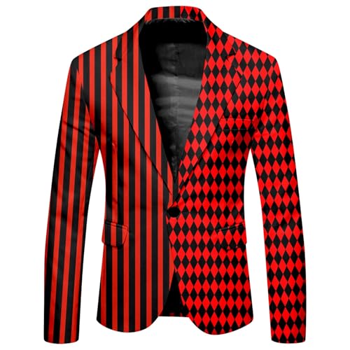 SRZYMJ Rot Herren Anzugsakko Lang Mantel Herren Winter Sakko Sportlich Freizeit Blazer Regular Fit Männer Wintermantel Leicht Herren Sakko Sportlich Elegant Freizeit Jacket Herren Jacke Anzug Hemd XXL von SRZYMJ