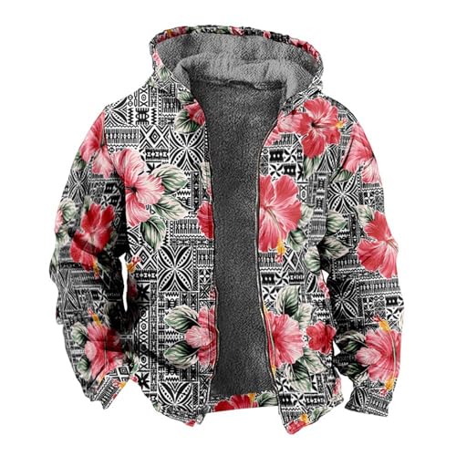 SRZYMJ Rot Winterjacke Herren Warm Übergangsmantel Wintermantel Parka Übergangsjacke Freizeitjacke Outdoorjacke Winter Funktionsjacke Dünn Softshelljacke Sweatjacke Steppjacke Fleecejacke Mantel von SRZYMJ