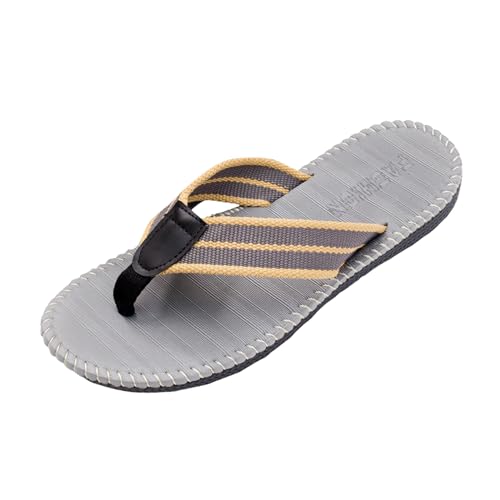 SRZYMJ Sandalen Herren Grey Flip-On Zehentrenner | Flip Flops | Badelatschen | Strandschuhe | Duschlatschen | Zehenstegpantolette | Freizeit | Bad | Sauna Schuhe | Sandalen Slipper Zehensandalen 44 von SRZYMJ