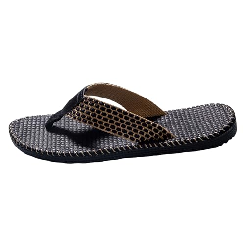 SRZYMJ Sandalen Herren Schwarz Flip-On Zehentrenner | Flip Flops | Badelatschen | Strandschuhe | Duschlatschen | Zehenstegpantolette | Freizeit | Bad | Sauna Schuhe | Sandalen Slipper Zehensandalen 43 von SRZYMJ