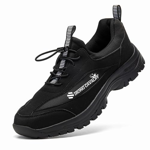 SRZYMJ Schuhe Herren Schwarz Gym Schuhe Herren Arbeitsschuhe Damen Stahlkappe Sicherheitsschuhe S1 Running Schuhe Damen Gefütterte Hausschuhe Herren Winterstiefel Herren 43 Fitnessschuhe 47 von SRZYMJ