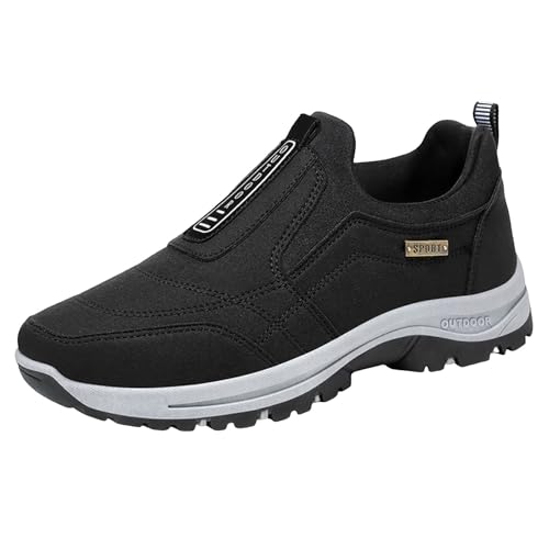 SRZYMJ Schuhe Herren Schwarz Sneaker Schwarz Arbeitsschuhe Herren Weiß Sicherheitsschuhe Herren S3 wasserdichte Arbeitsschuhe Herren Hauspuschen Herren Badeschlappen Herren Sneaker Herren Schwarz 42 von SRZYMJ