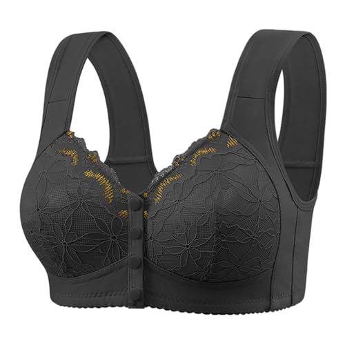 SRZYMJ Schwarz BHS Damen Ohne Bügel Push Up BH Set Frauen Grosse Grössen Klassische BH mit verstellbarem Weich Atmungsaktiver Bequem BHS Set Bustier für Alltag Fitness Outdoor Bustiers Top 50 47A von SRZYMJ