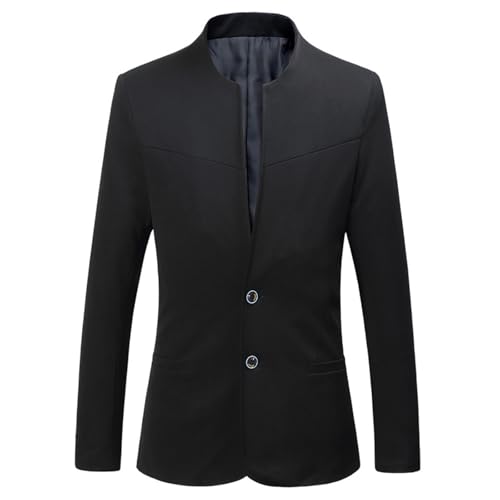 SRZYMJ Schwarz Herren Blazer Klassiche Anzugsakko Zweireiher Sakko Elegant Anzugjacke Slim Fit Hochzeit Sakko Business Anzugjacken Smoking Anzugsakkos Jackett Für Freizeit Party Anzug Hemd XXL SRZYMJ Schwarz Herren Blazer Klassiche Anzugsakko Zweireiher Sakko Elegant Anzugjacke Slim Fit Hochzeit Sakko Business Anzugjacken Smoking Anzugsakkos Jackett Für Freizeit Party Anzug Hemd XXL von SRZYMJ