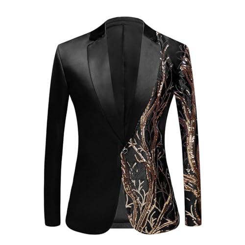 SRZYMJ Schwarz Sakko Herren Slim Fit Anzugjacke EIN Knopf Sakko für Business Cord-Blazer Für Herren Hoodie Mit Reißverschluss Oversized Pullover M SRZYMJ Schwarz Sakko Herren Slim Fit Anzugjacke EIN Knopf Sakko für Business Cord-Blazer Für Herren Hoodie Mit Reißverschluss Oversized Pullover M von SRZYMJ