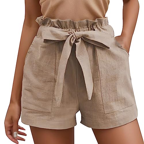 SRZYMJ Shorts Damen Sport Kurze Hosen Damen Sommer Sexy Hotpants Damen Jeans Sexy, Shorty Pyjama Damen XXL Khaki Damen Shorts Schwarz Leggings von SRZYMJ