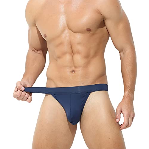 SRZYMJ Slips Herren Strings Weiß Underpants Boxershorts Herren 3XL Shorts Baumwolle Herren DüNn Shorts Herren Baumwolle Unterwäsche Retroshorts Herren Dunkelblau L von SRZYMJ