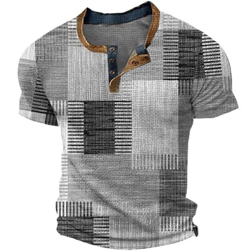 SRZYMJ T Shirt Herren Oversized Kokosnussbaum Drucken Basic Shirts Rundhals Kurzarm Locker Geschnitten Streetwear Freizeit Oberteil Casual Shirt Cooles Design Sommer Freizeitshirt Grey XL von SRZYMJ